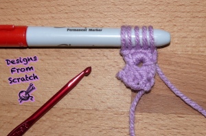 Crochet Broomstick Lace using a permanent marker