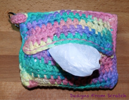 Crochet dog bag holder wallet